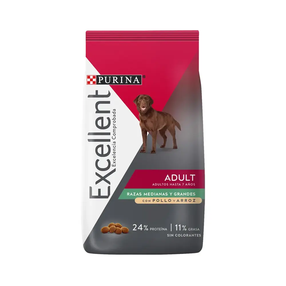 Purina Excellent Alimento Seco para Perro Adulto Raza Mediana/Grande 4 kg