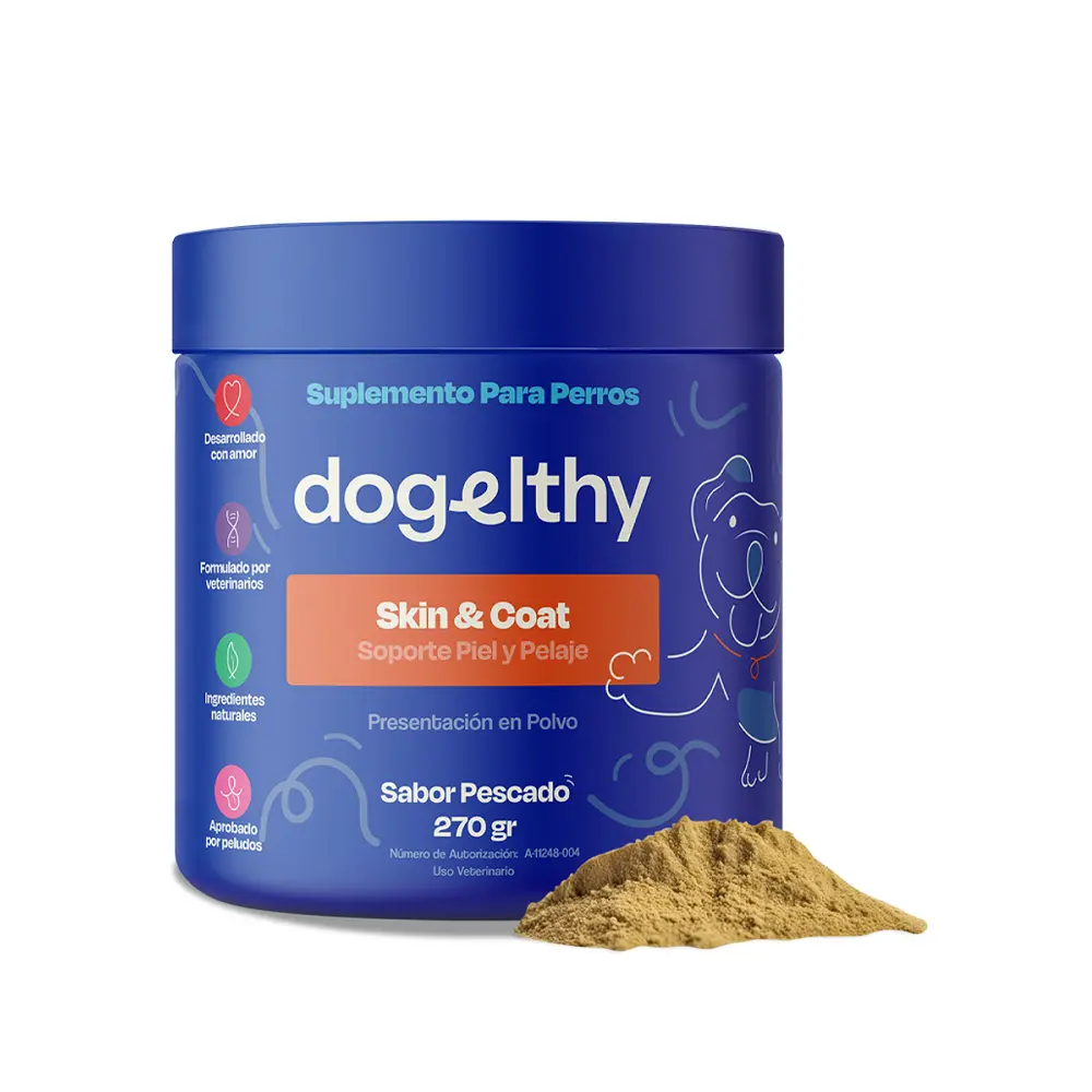 Dogelthy Suplemento para Piel y Pelaje para Perro y Gato 270 g