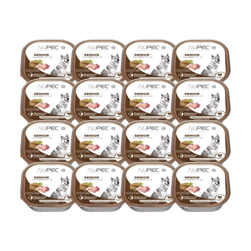 Nupec Alimento Humedo para Perro Senior Super Kit 16 Latas