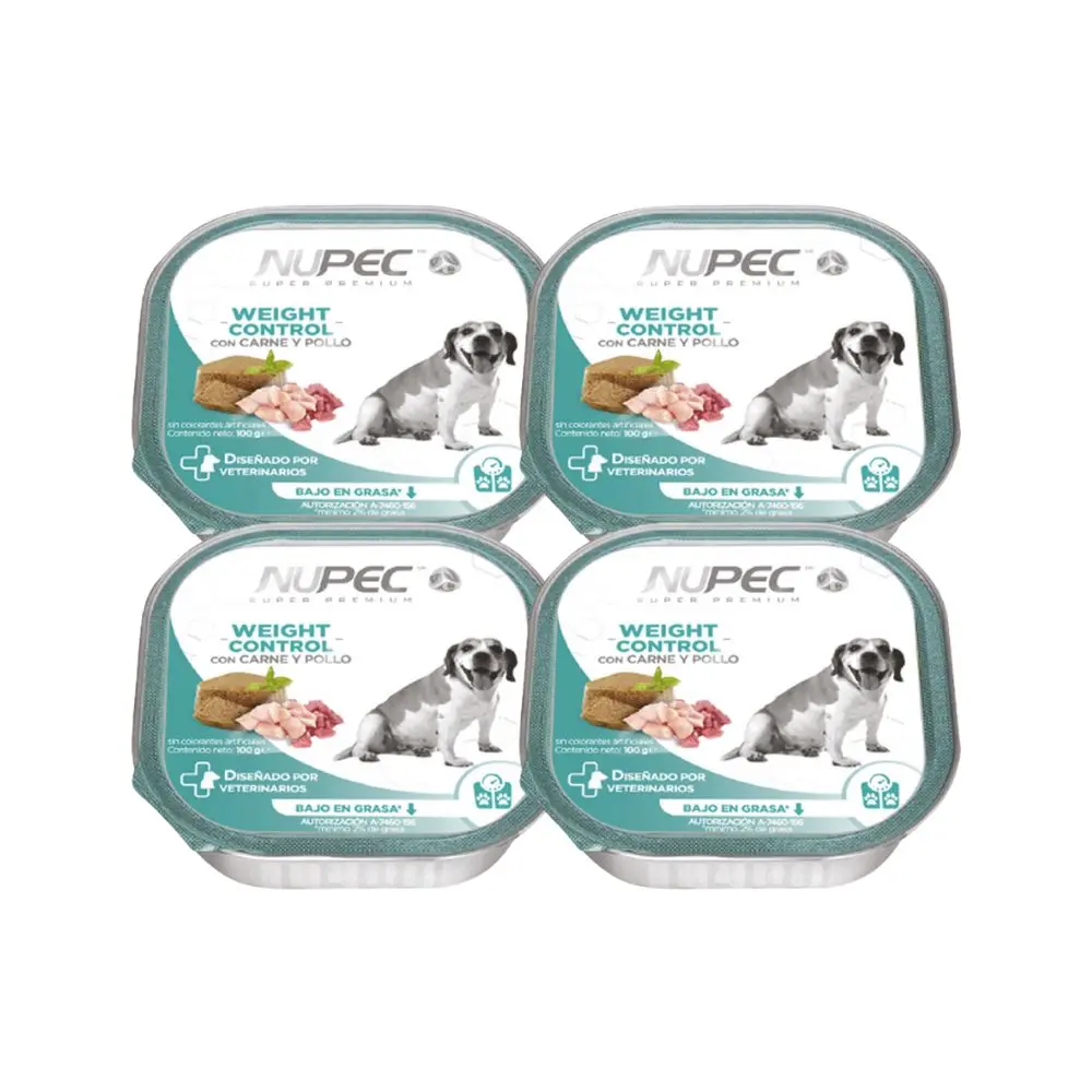 Nupec Alimento Humedo Weight Control para Perro Adulto Kit 4 Latas
