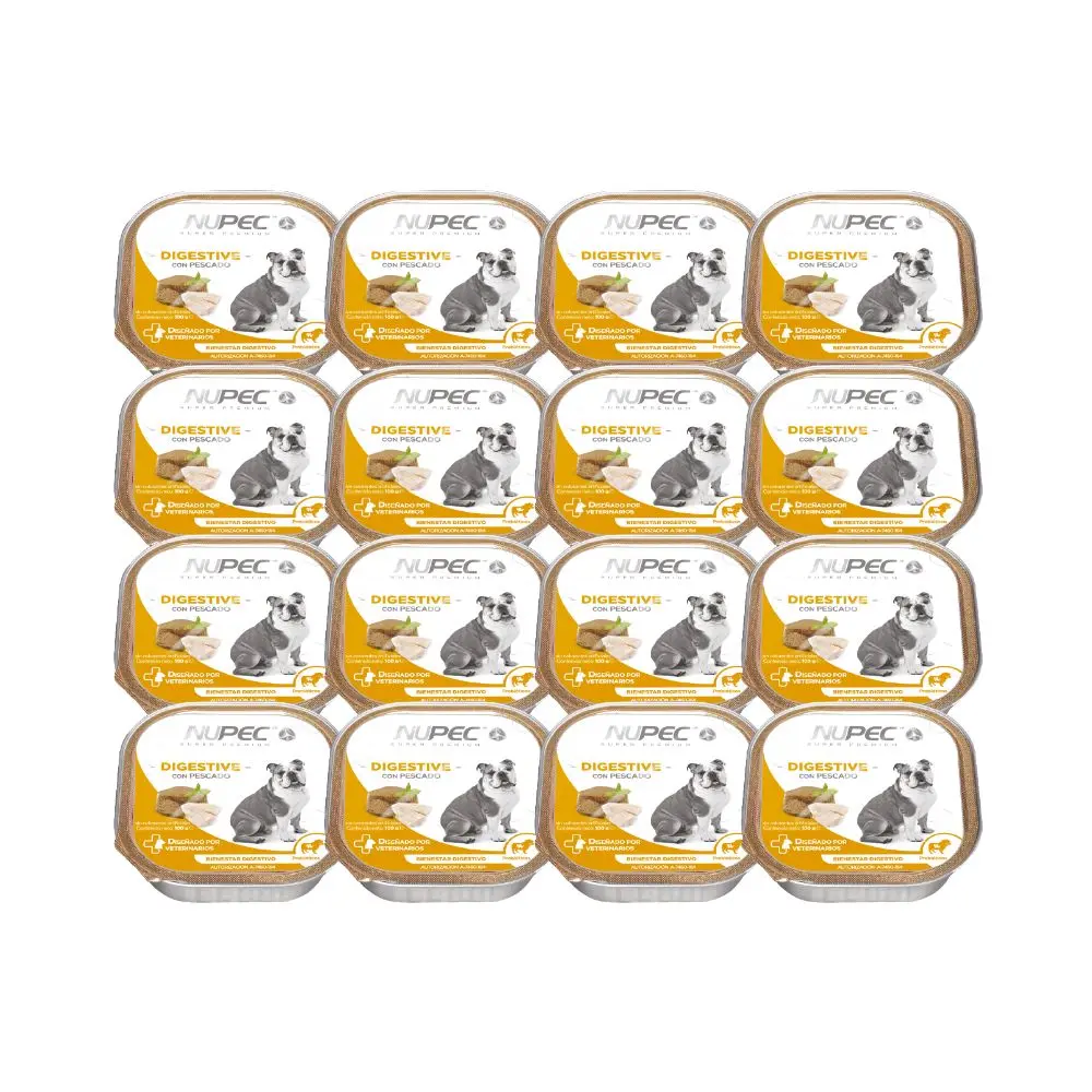 Nupec Alimento Humedo Digestive para Perro Adulto Super Kit 16 Latas