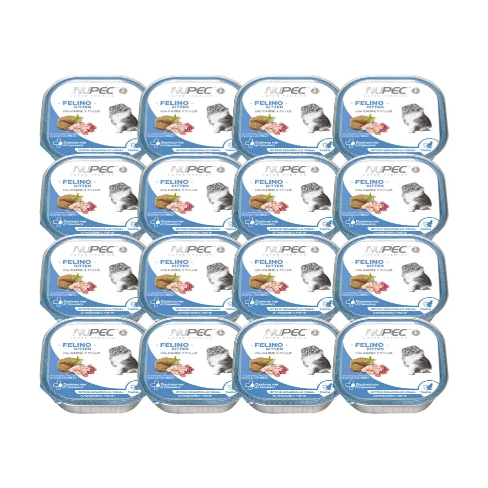 Nupec Alimento Humedo para Gatito Super Kit 16 Latas