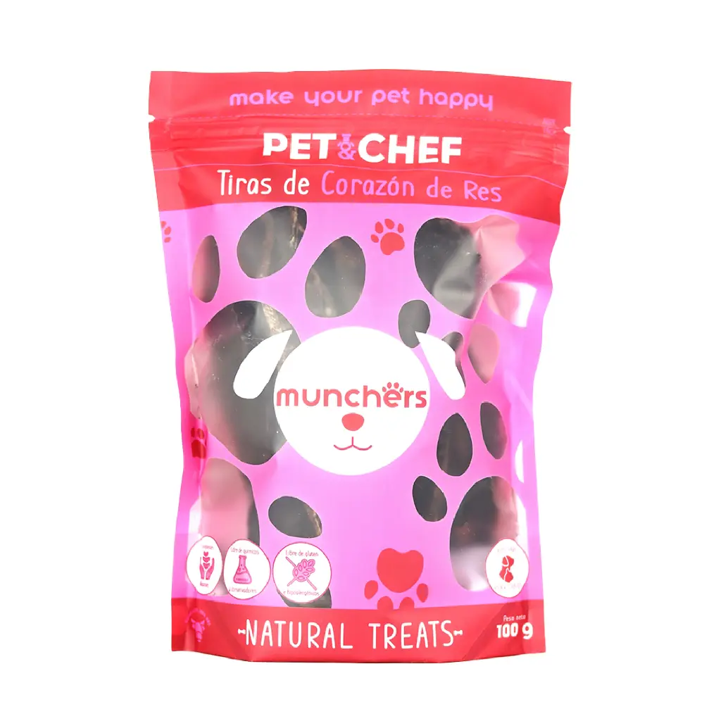 Pet N Chef Premios para Perro y Gato Receta Corazon de Res 100 g