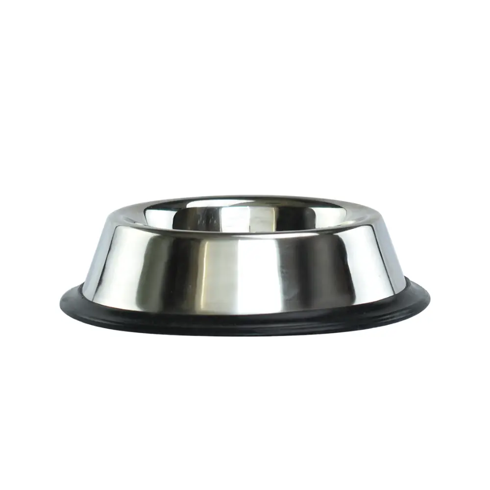 [FP-PLT-AC-454G] Fancy Pets Plato de Acero para Perro y Gato 454 g