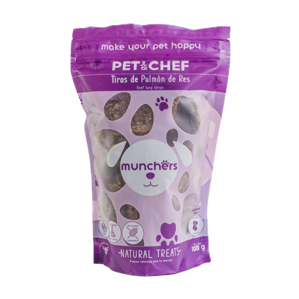 Pet N Chef Premios para Perro y Gato Receta Pulmon de Res 100 g