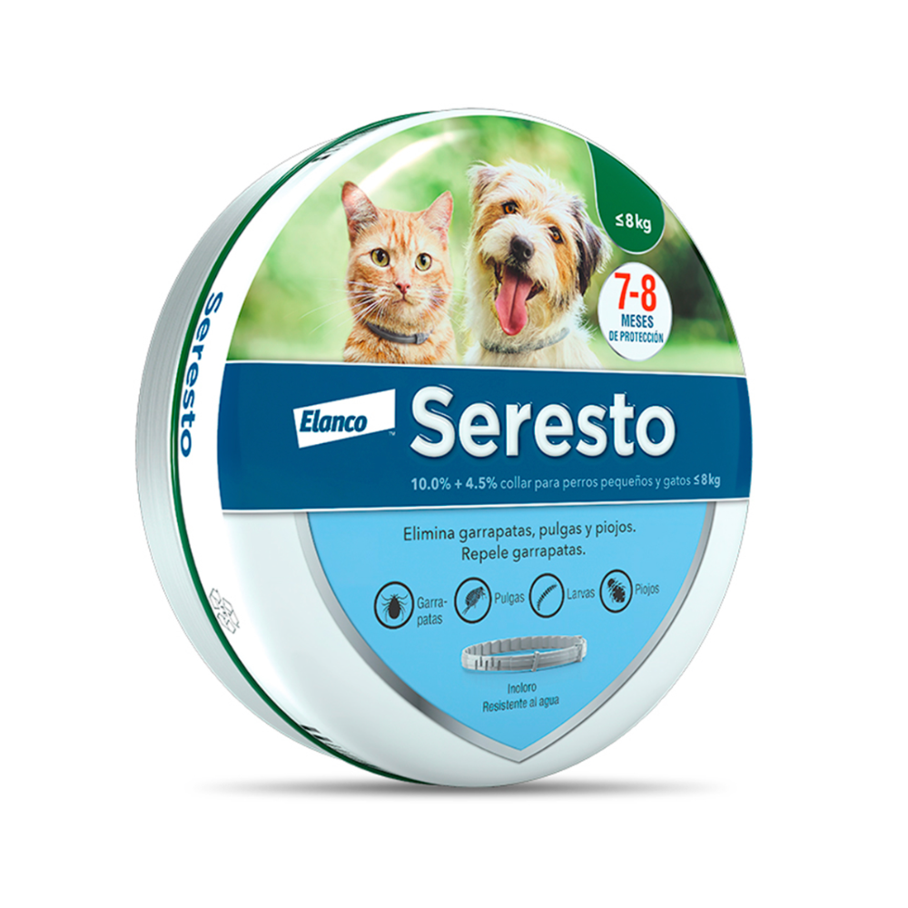 [SRTO-CLLR-1/8KG] Seresto Collar Antipulgas y Garrapatas para Perro y Gato de 1 a 8 kg
