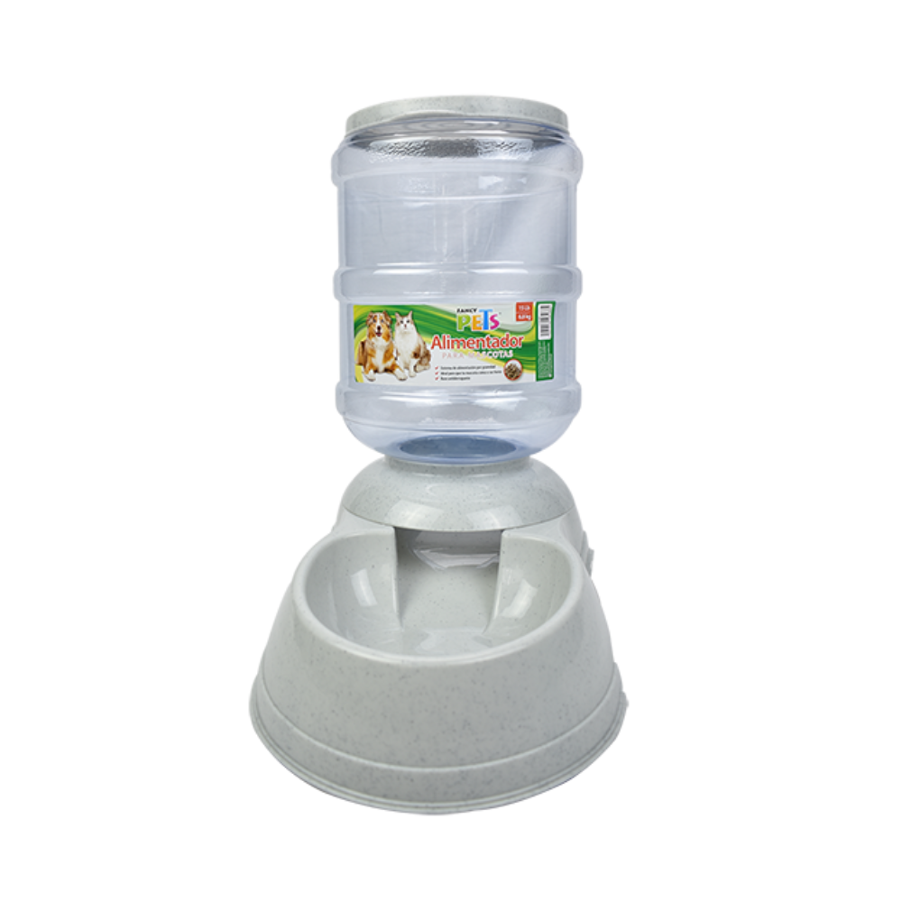 [FP-ALIM-6.8KG] Fancy Pets Alimentador por Gravedad para Perro y Gato capacidad 6.8 kg
