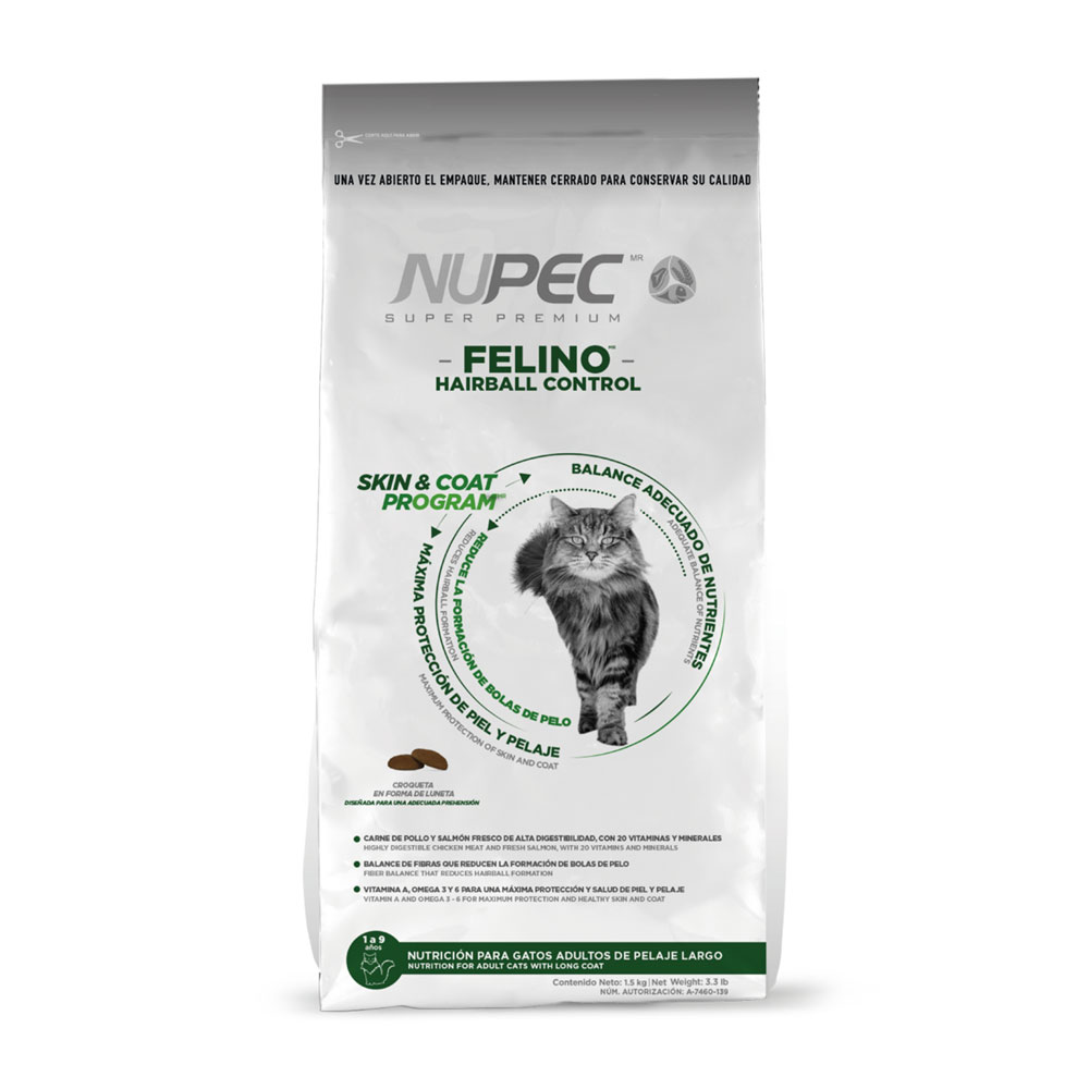 Nupec Felino Alimento Seco Hairball Control para Gato Adulto 3 kg