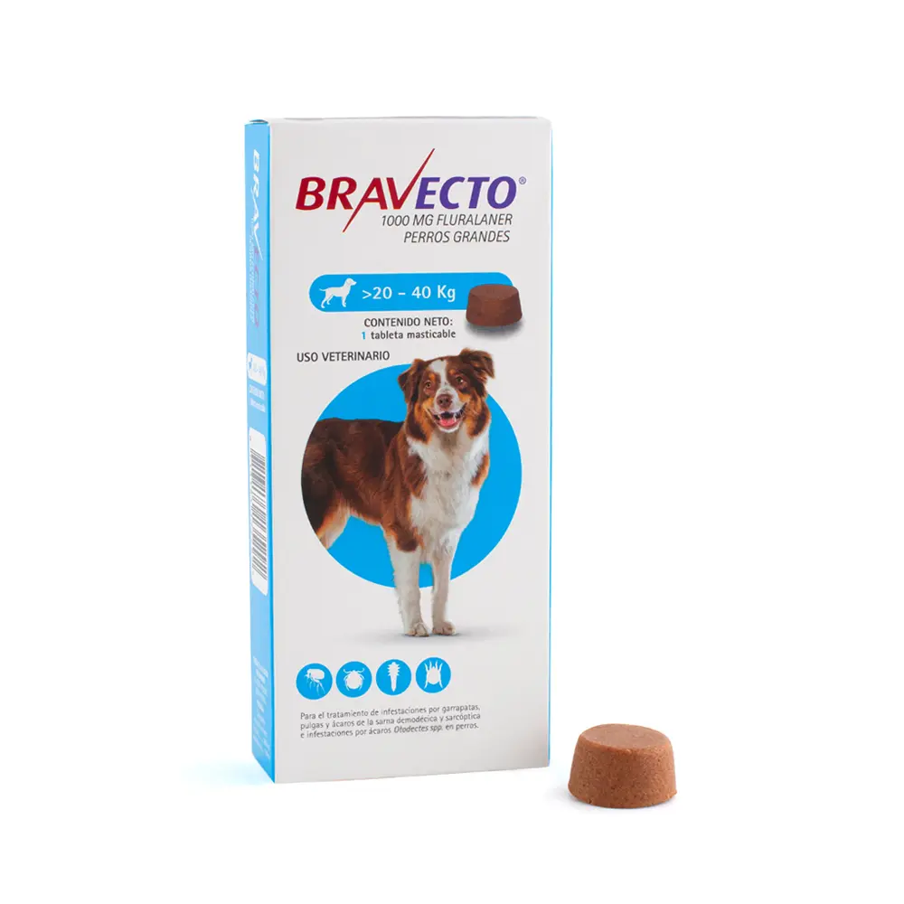 Bravecto Tableta Desparasitante para Perro de 20 a 40 kg