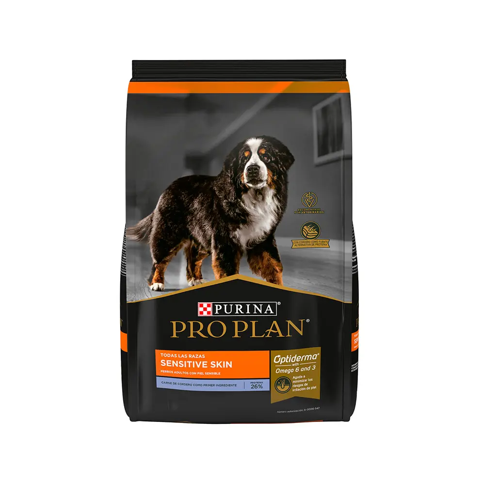 Pro Plan Alimento Seco Sensitive Skin para Perro Adulto Todas las Razas Receta Cordero 7.5 kg