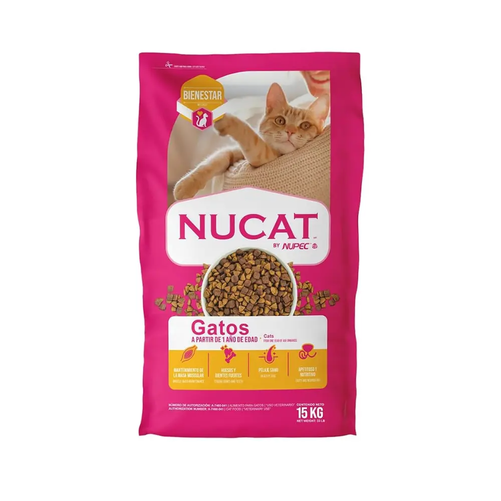 [NC-FE-AD-15KG] Nucat by Nupec Alimento Seco para Gato Adulto 15 kg