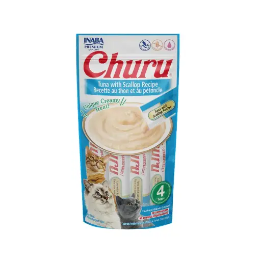 [IB-CHURU-ATCH-BLSA-56G] Inaba Churu Premios para Gato Receta Atun y Callo de Hacha Bolsa 56 g