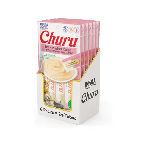 [IB-CHURU-ATSM-CAJA-336G] Inaba Churu Premios para Gato Receta Atun y Salmon Caja 336 g