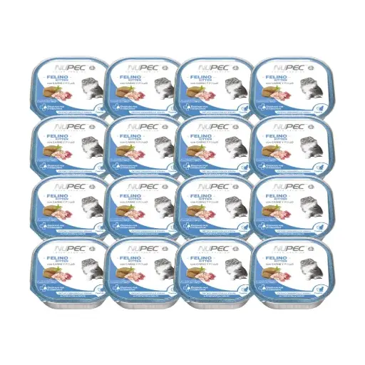 [NP-FE-HM-KT-SKIT-16LATAS] Nupec Alimento Humedo para Gatito Super Kit 16 Latas