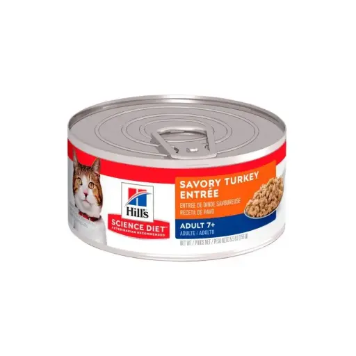 [HI-FE-HM-SE-LATA-156G] Hill's Alimento Humedo para Gato Senior Receta Pavo 156 g