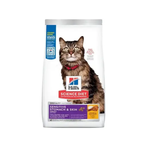 [HI-FE-SENS-SKST-3.2KG] Hill's Alimento Seco Sensitive Stomach & Skin para Gato Adulto 3.2 kg