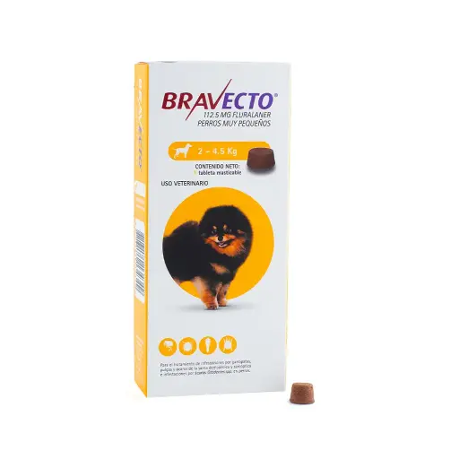 [BV-2/4.5KG] Bravecto Tableta Desparasitante para Perro de 2 a 4.5 kg