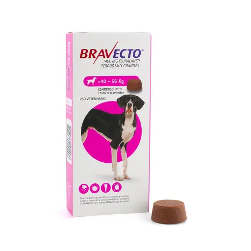 [BV-40/56KG] Bravecto Tableta Desparasitante para Perro de 40 a 56 kg